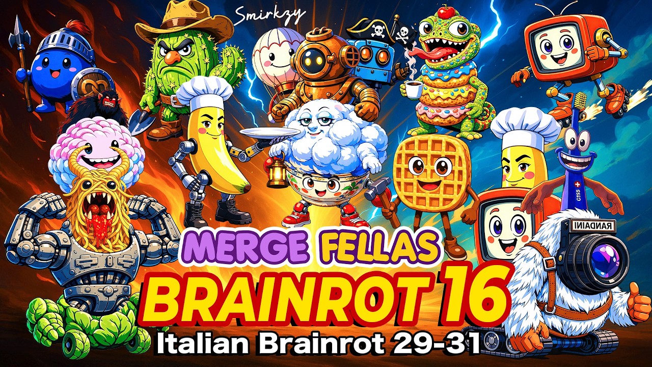 Smirkzy Studio - Brainrot Anime Opening Song 16 (Official Music Video) feat. MERGE FELLAS MODE 29-31