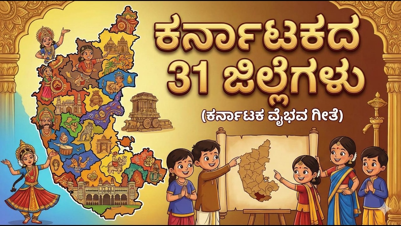 31 District Name Song #kids #lkg #ukg #navodaya #kidsrhymes #school #trending