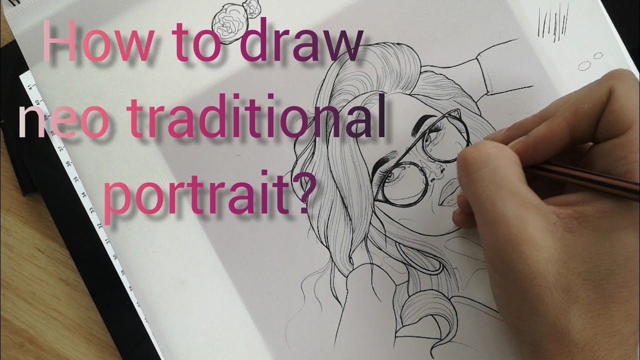 How to draw a neo traditional female portrait