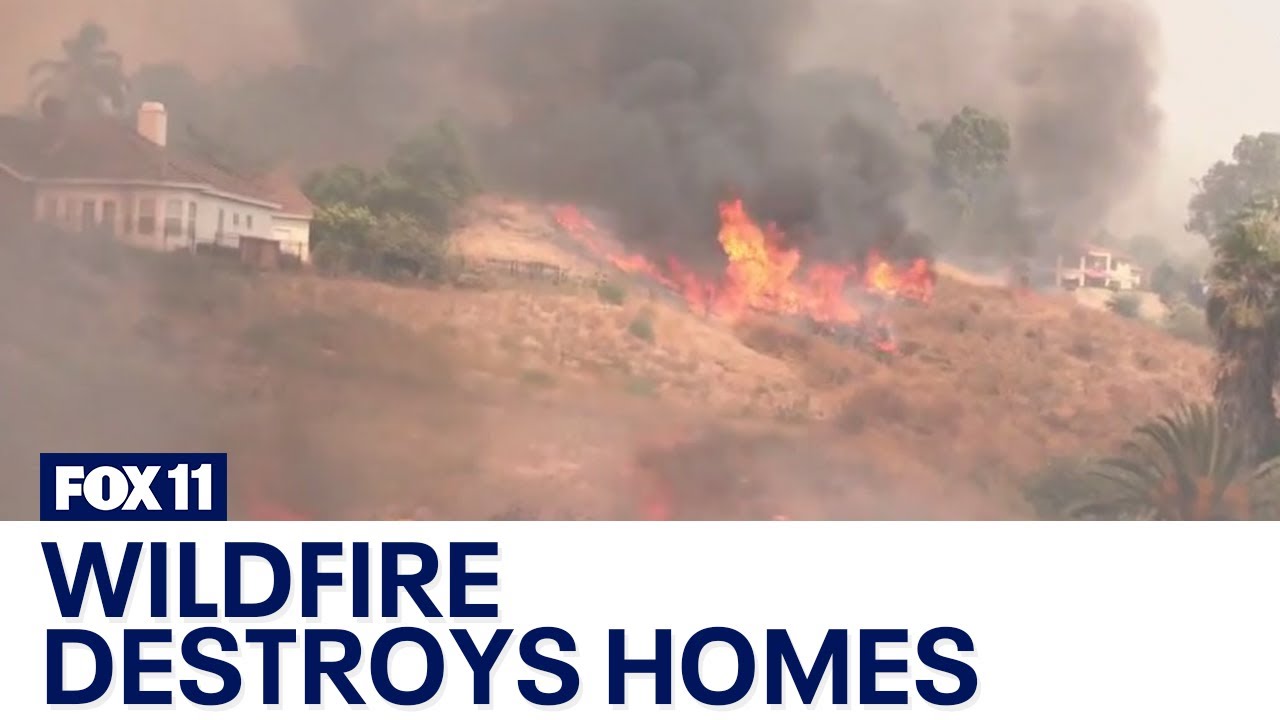 Wildfire in Riverside County destroys homes