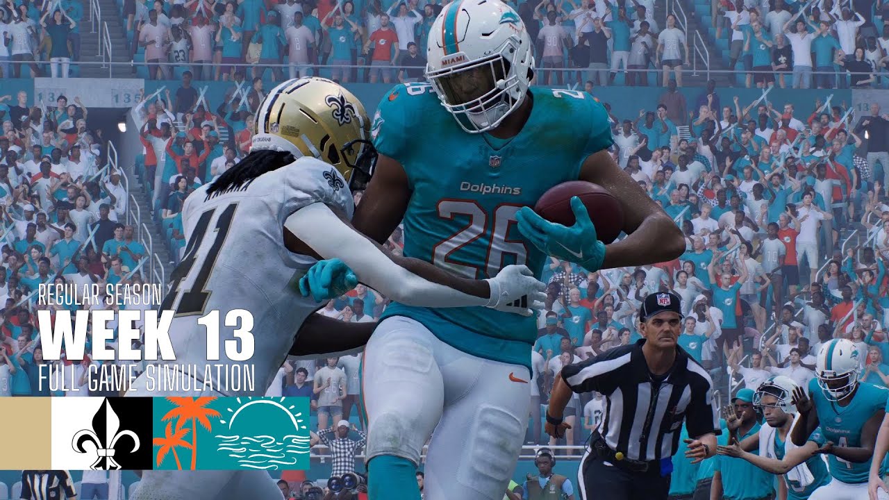 Saints vs. Dolphins | 2025-26 Season Week 13 | Madden NFL 26 Simulation