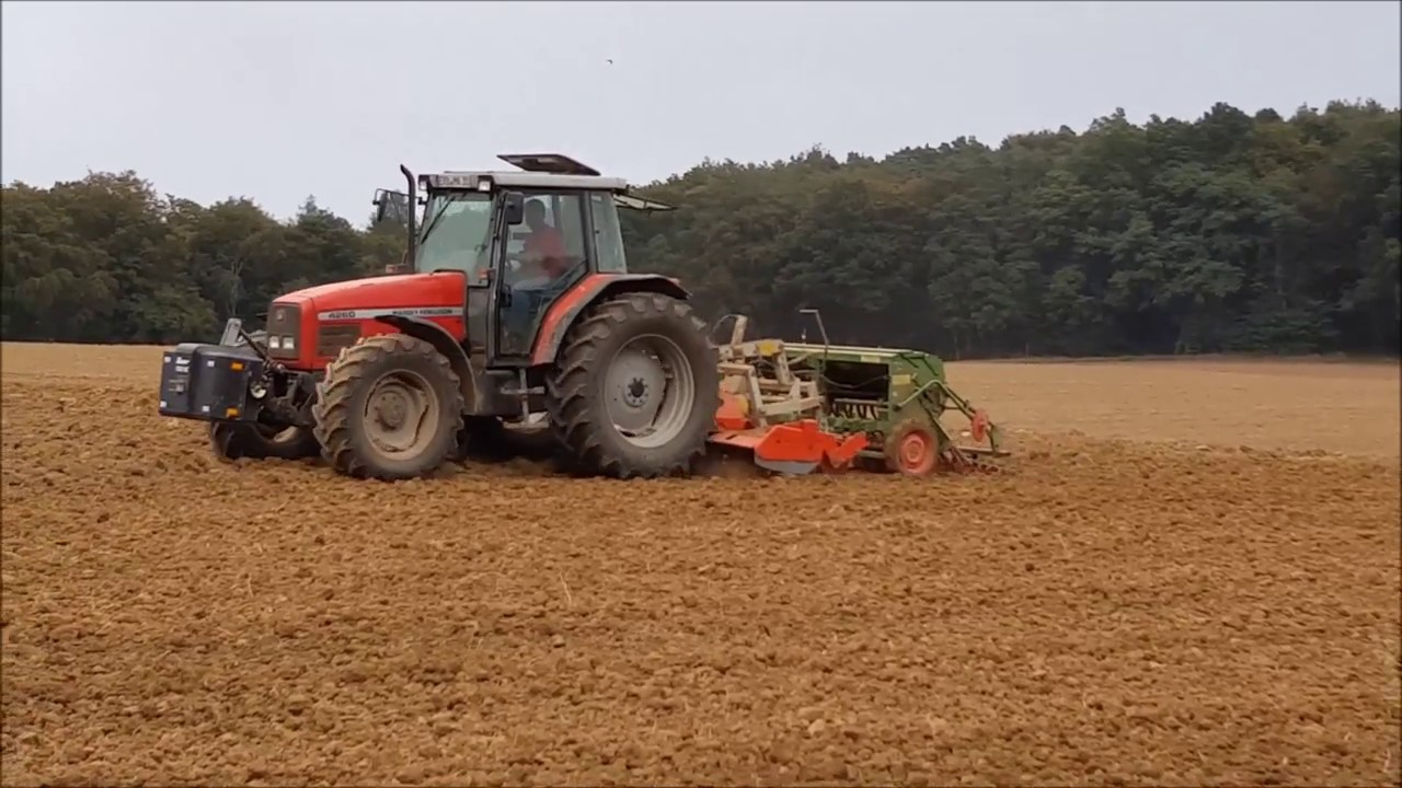Weizen Säen 2016 mit Massey Ferguson 4260 und Hassia DKL 250