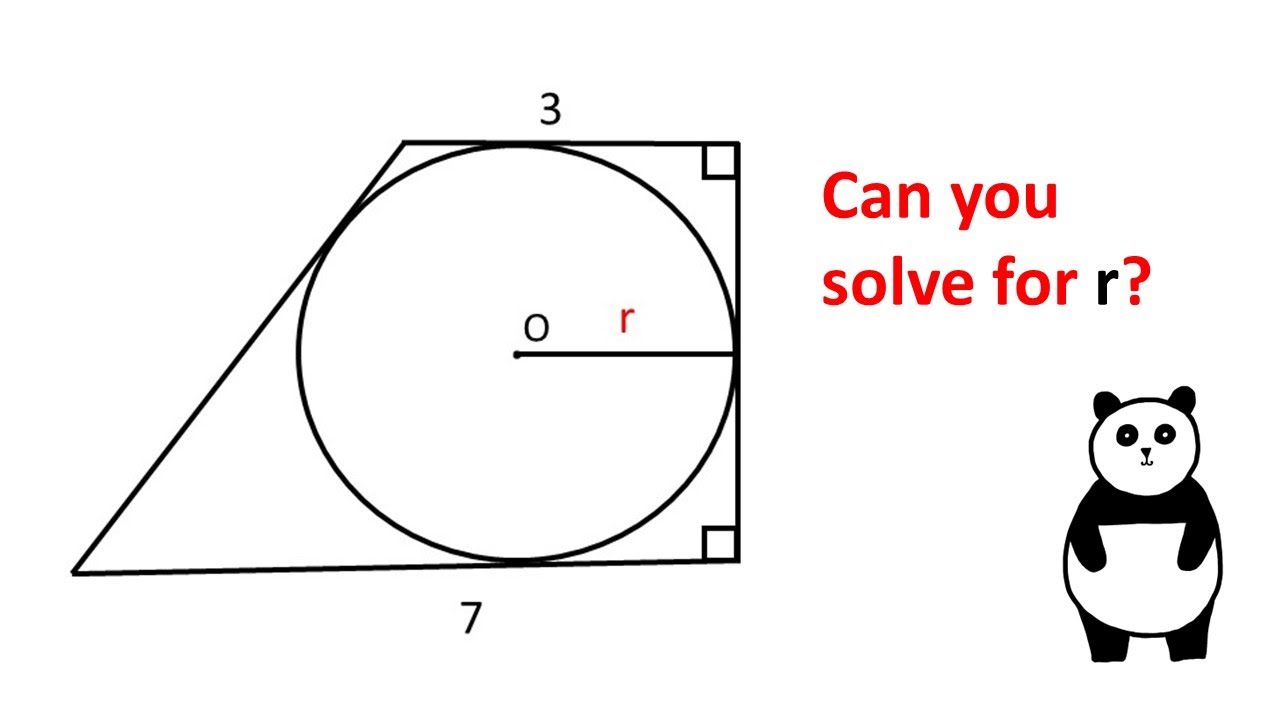 Circle Inscribed in a Trapezoid Problem. Geometry.