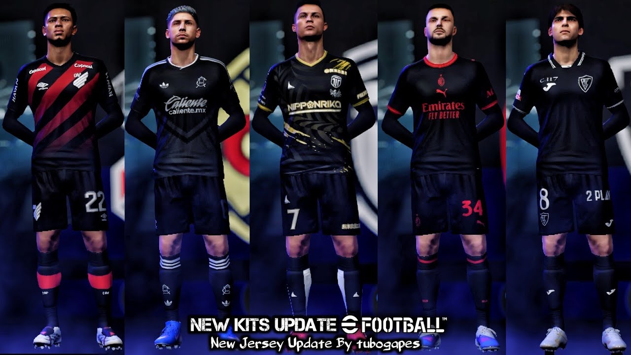 New Kits Update🔥 New Black Jersey Edition In eFootball 2027 Mobile