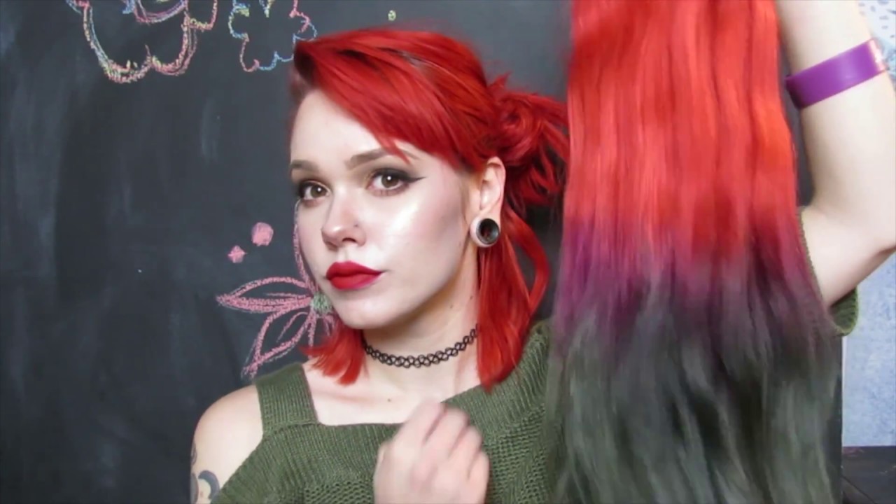 Dying My Hair Red And Gray! | billiedawnwebb