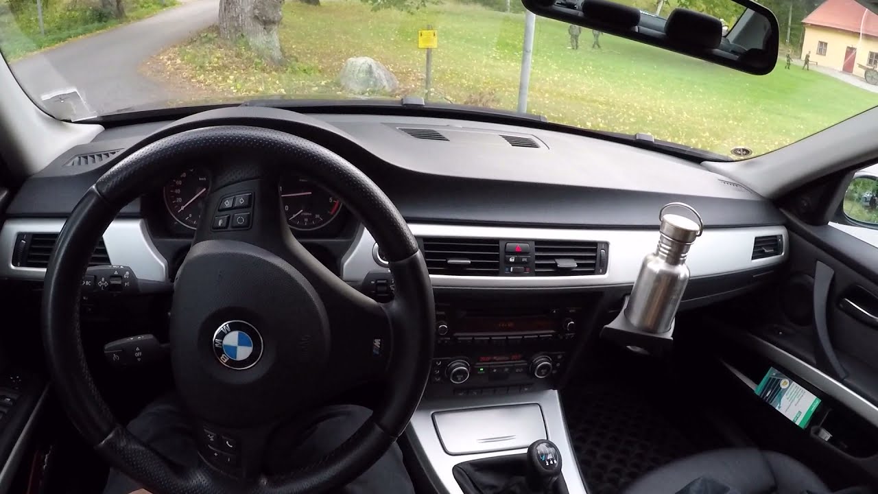 BMW E90 325d BSR tuned 249hp 512nm, country road driving + drifts (POV, headmount)