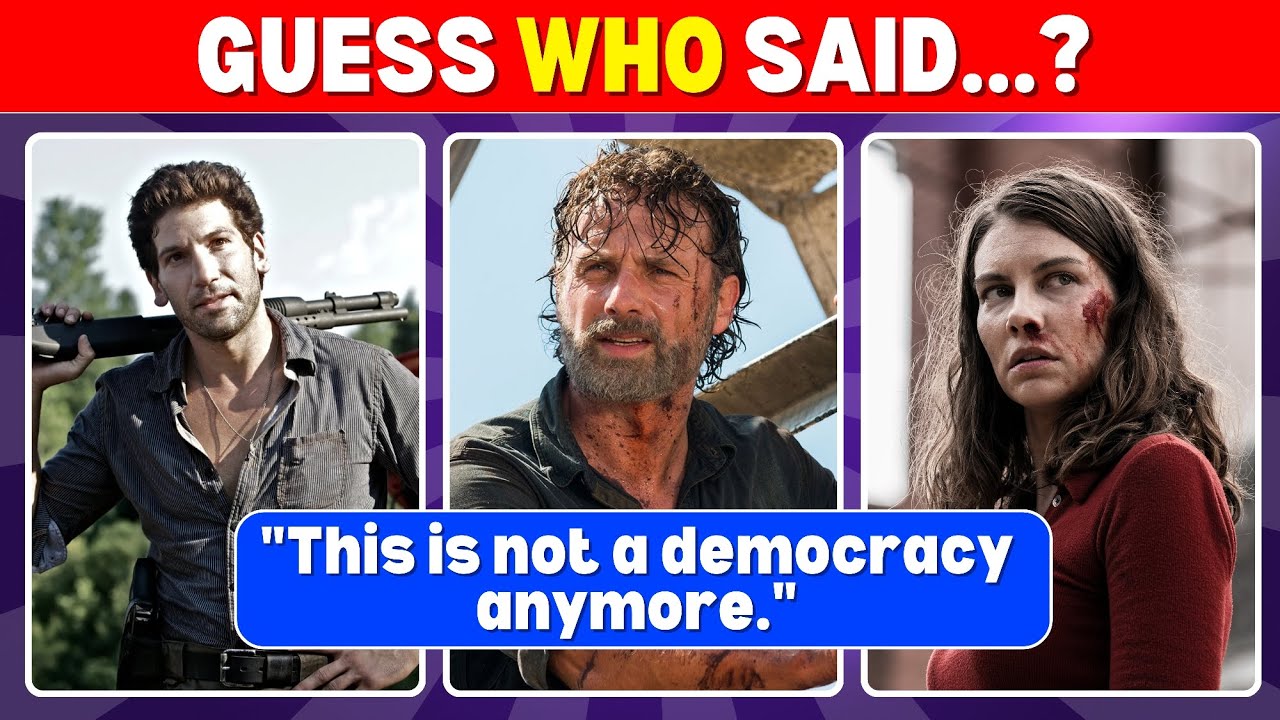 Guess WHO Said...? The Walking Dead Quiz 🧟🎬