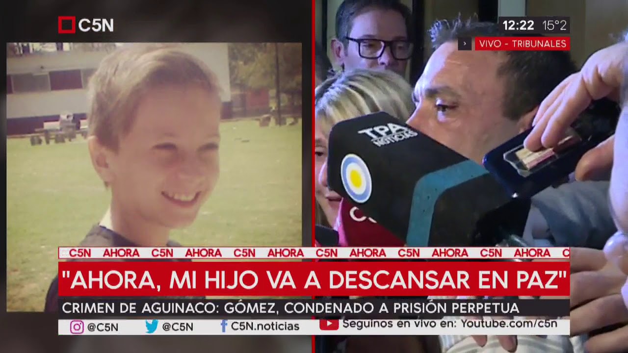 Crimen de Aguinaco: Gómez, condenado a prisión perpetua