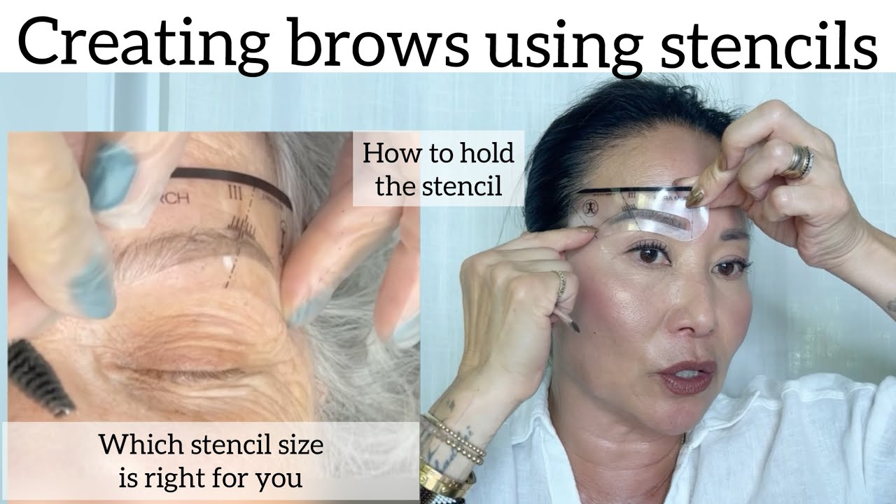 Creating brows using stencils