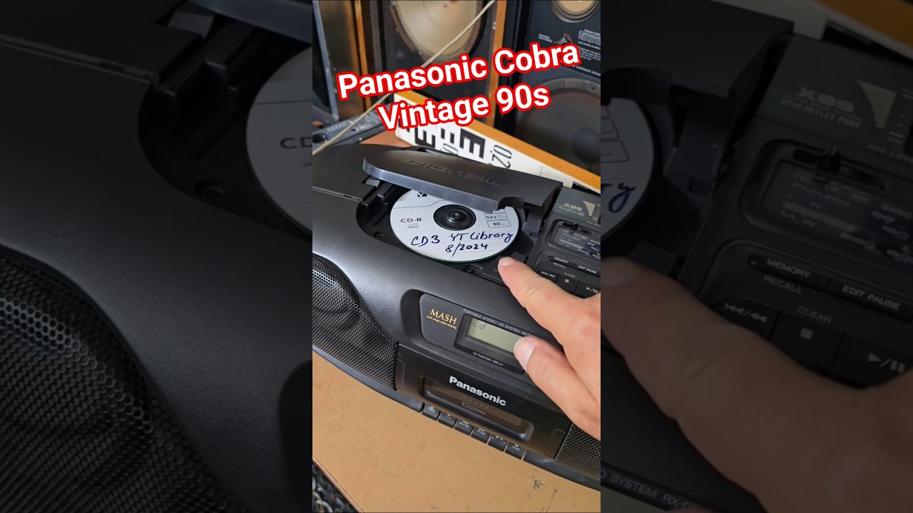 Vintage Rare Unique Panasonic Cobra RX-DS101 Boombox Radio CD Cassette Recorder Sound Test