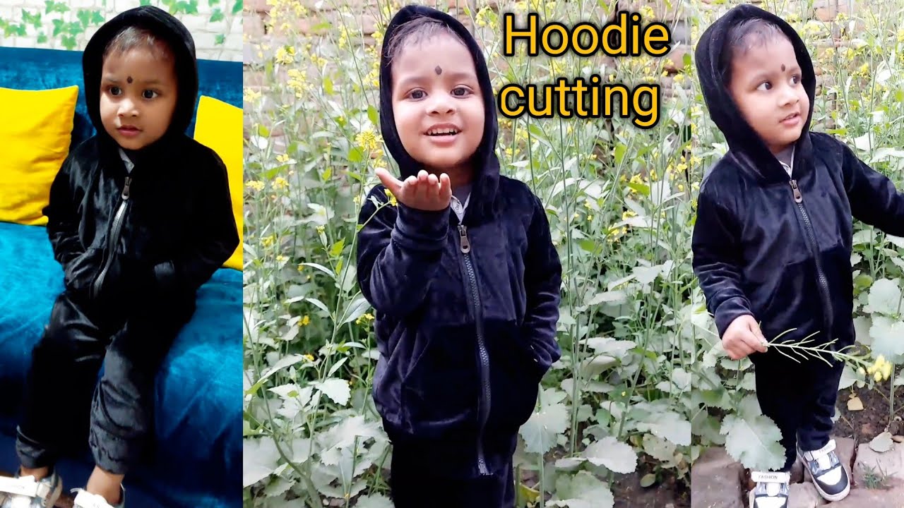 Winter Spencer Regular Hoodie cutting and stitching // baby boy hoodie 💙 step by step 