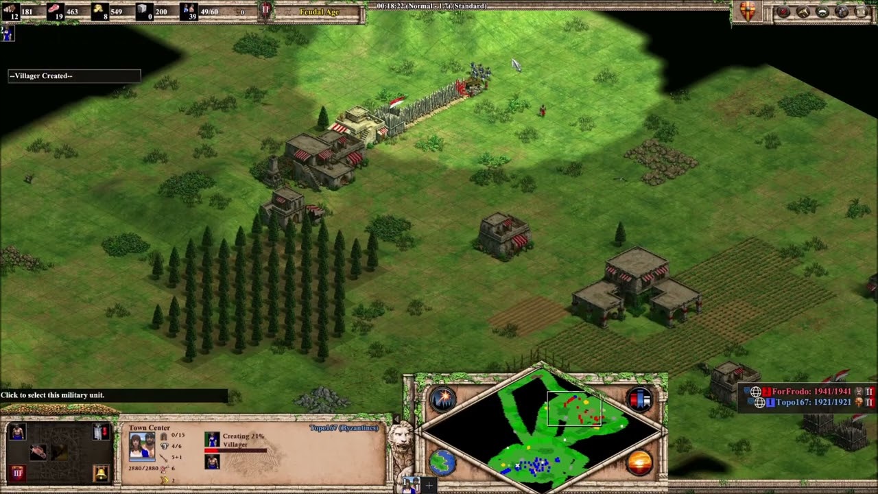 Age of empires 2 de, Byzantines vs Berbers, archers timing.