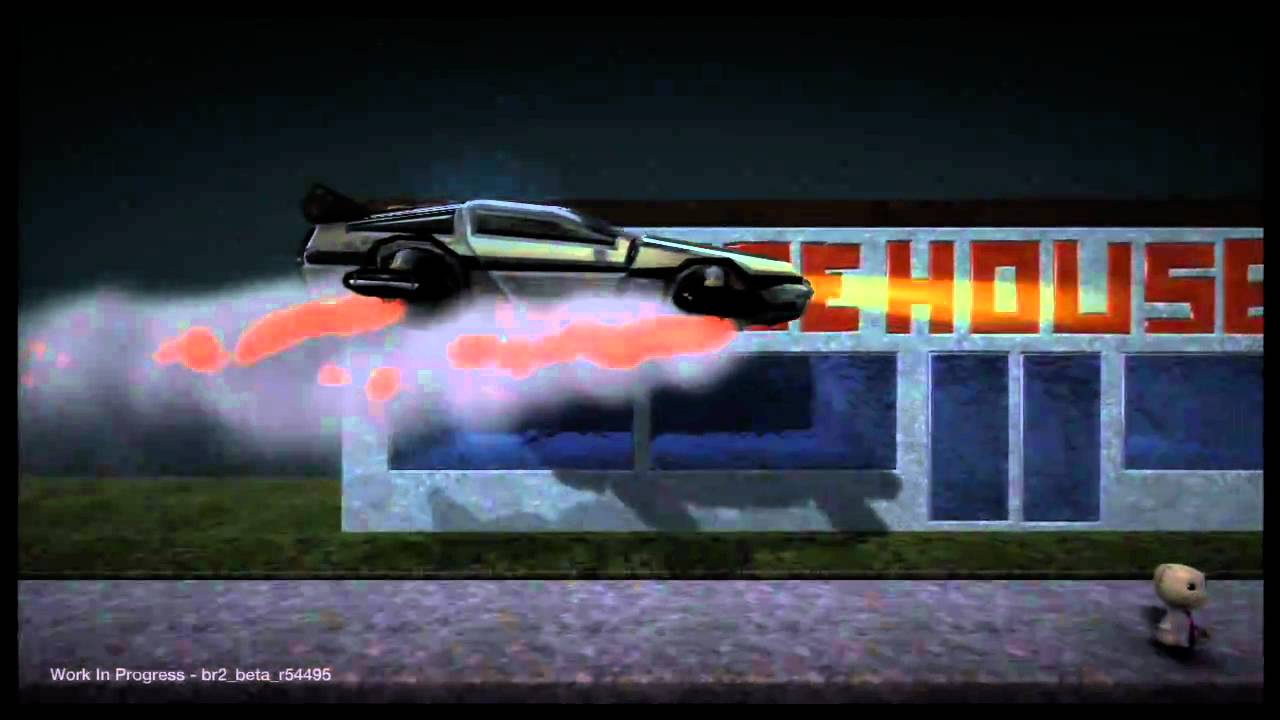 Back to the Future DeLorean and Hill Valley - LittleBigPlanet 2 beta (HD)