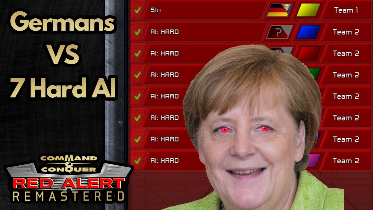 1 Allies vs 7 Hard AI (Red Alert Remastered)