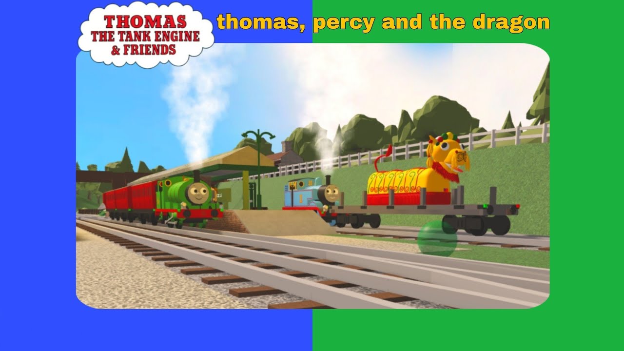 thomas, percy and the dragon blue train with friends remake