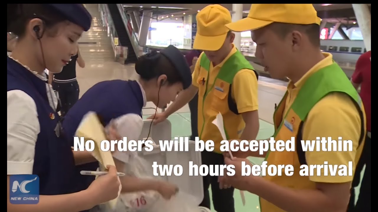 Order food delivery on China's high-speed train