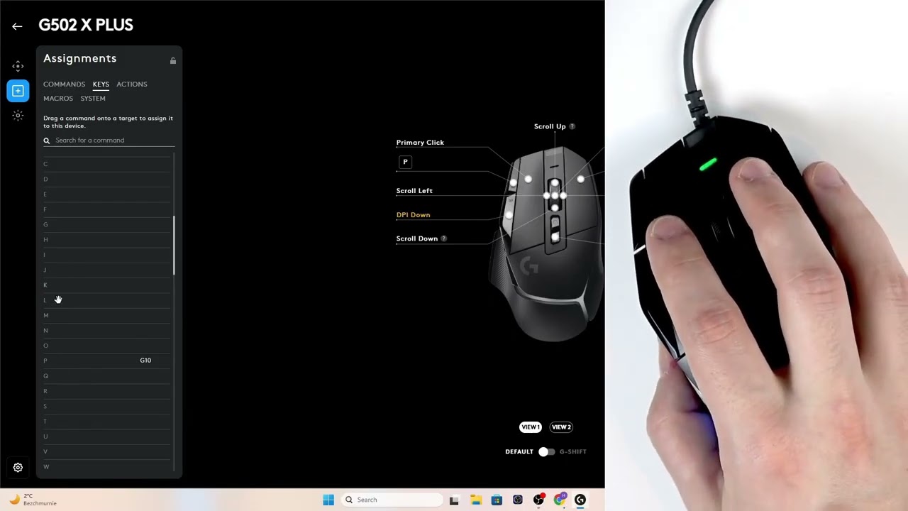 Logitech G502 X Plus – DPI 컨트롤을 다른 버튼에 할당하기