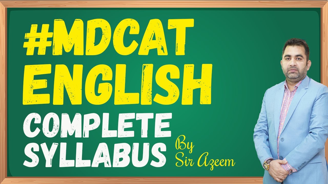 MDCAT English Complete Syllabus by Sir Azeem