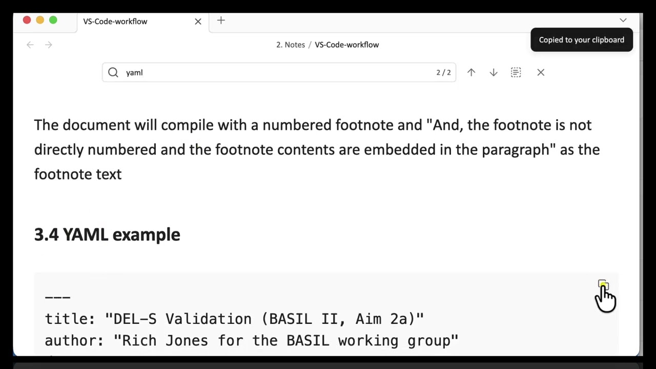 Workflow Example A1