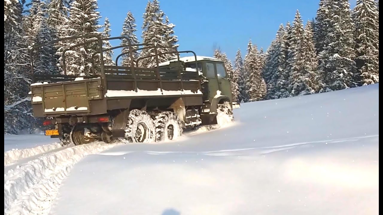 STAR 266 - wtopa do bagna, przejazd przez potok, stromy podjazd, Polish military truck