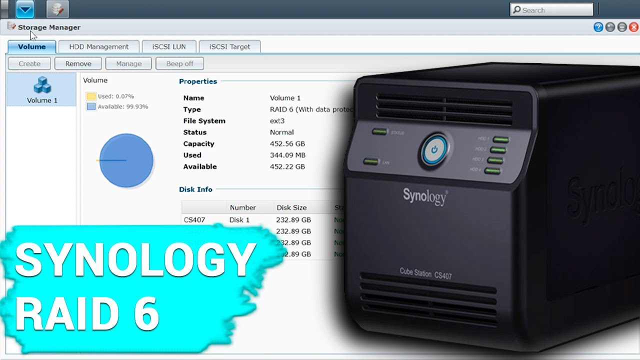 Как восстановить данные с RAID 6 массива Synology CS407 NAS