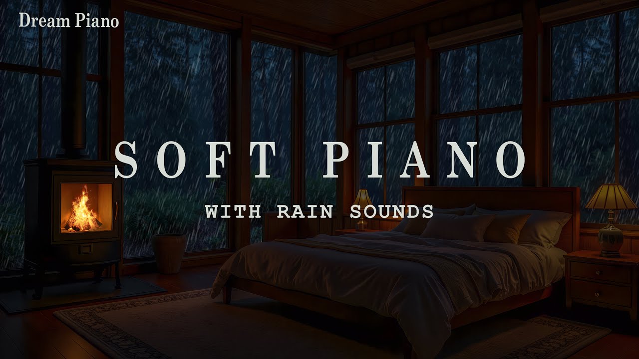 3 Hours Relaxing Piano Music with Rain Sounds 🌧️🌙 Stress Relief, Anxiety, Meditation, Healing Music