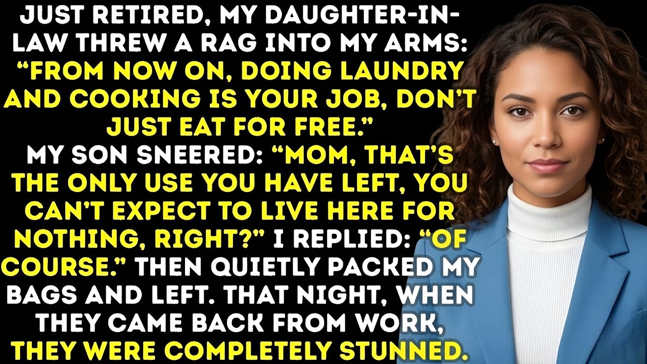 “‘Stop Freeloading!’ – My Daughter-In-Law Humiliated Me… But What Happened Next Shocked Everyone