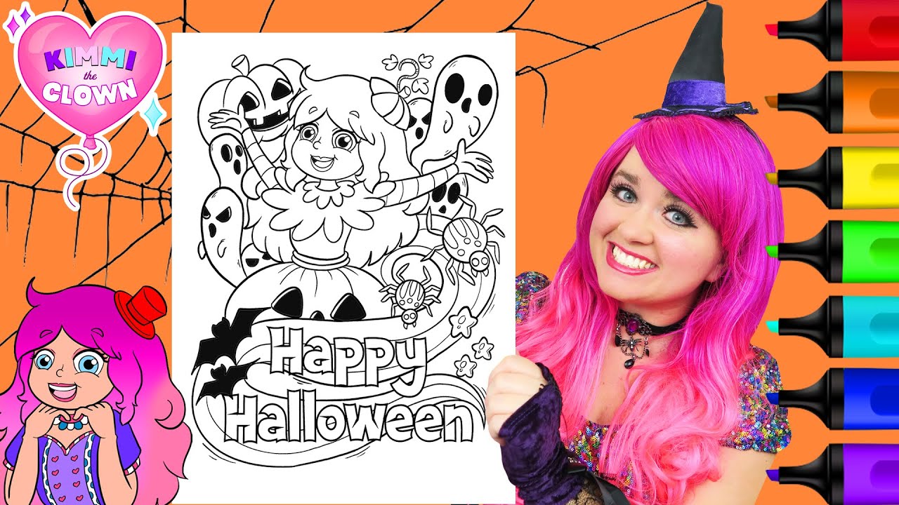 Coloring Kimmi The Clown Happy Halloween!