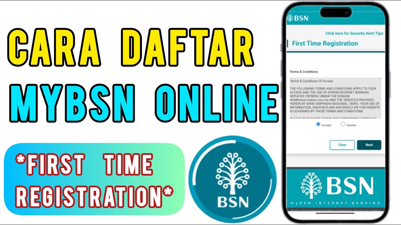 Cara daftar BSN online - MYBSN online Bank Simpanan Nasional