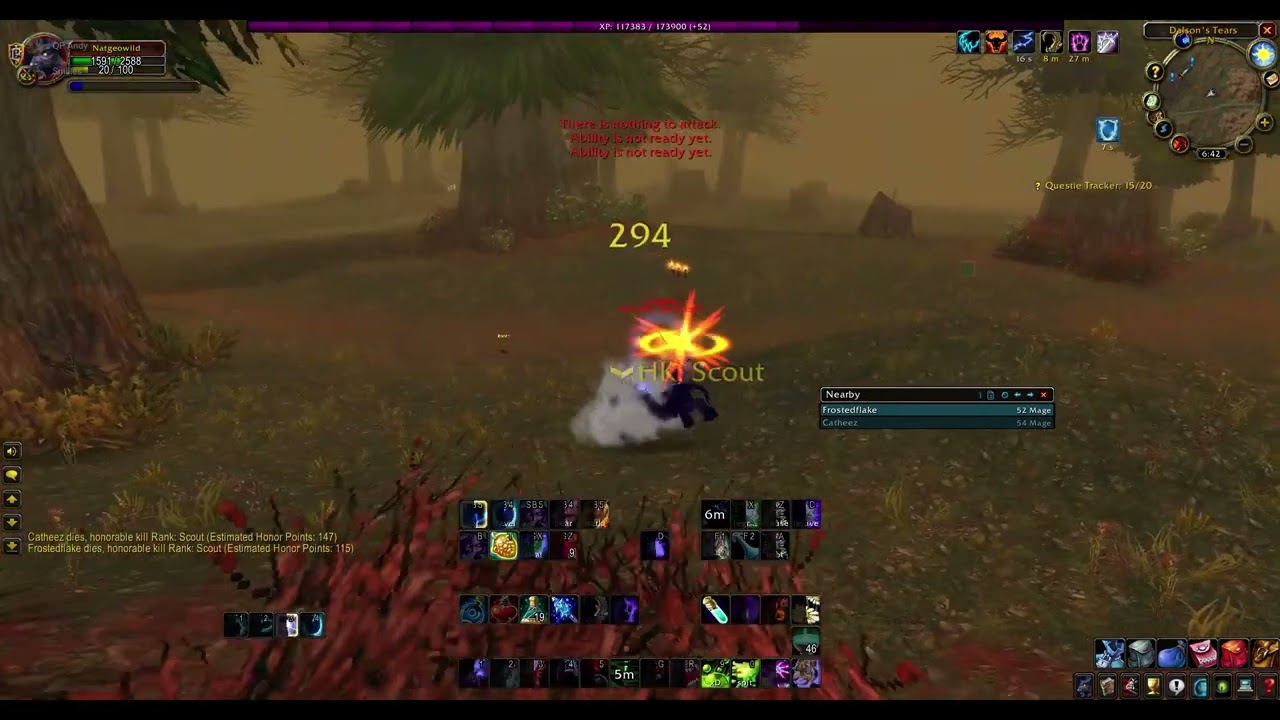 WoW Vanilla Classic Lowbie Feral Druid World PvP: L2P'EEEing 60 Horde & 1v2's: Whitemane