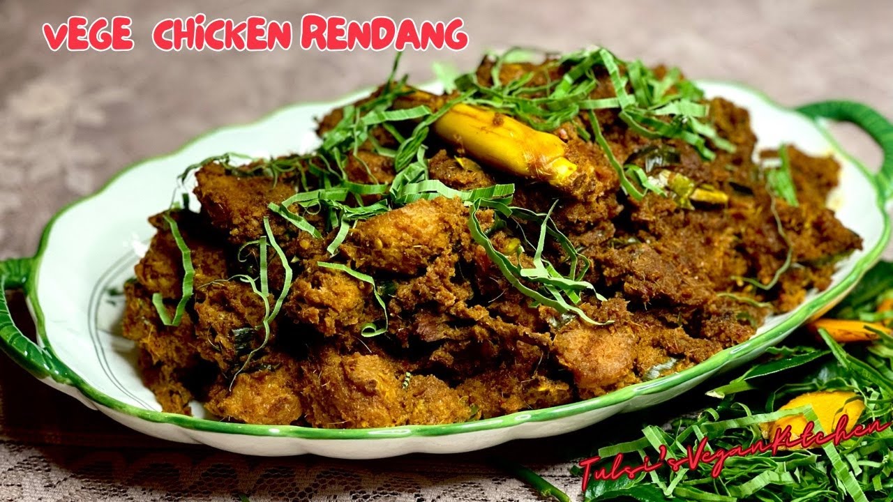 Vegan Chick’n  Rendang Malaysian Style | Aromatic Dry Roast Soya Chick’n | Vege Chicken Dry Roast
