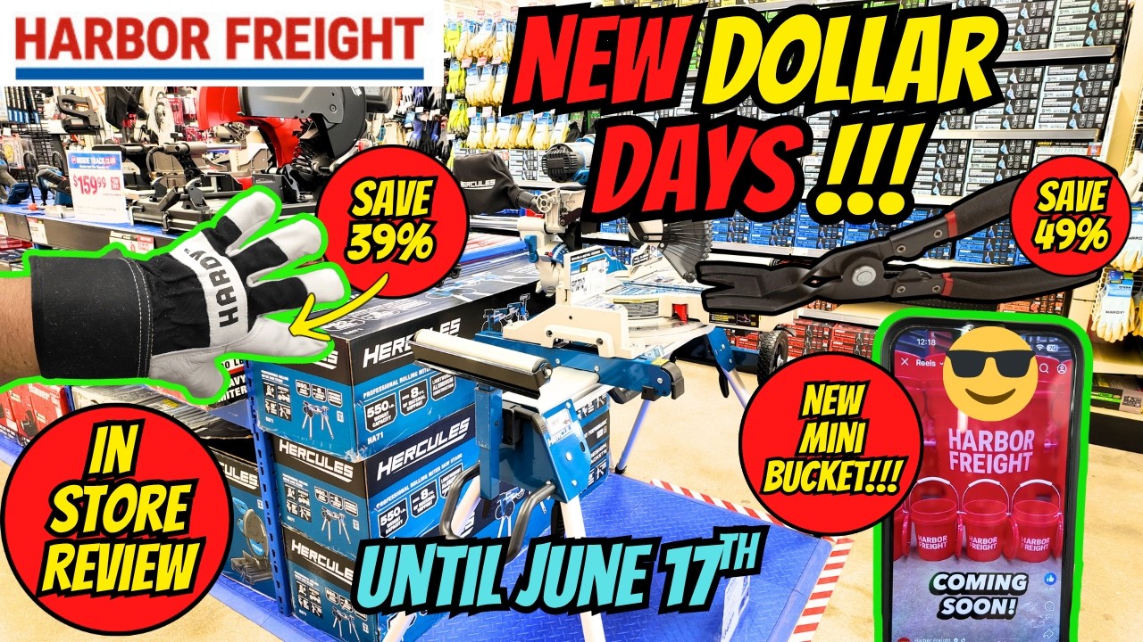 В Harbor Freight появились купоны Dollar Days! Лучшие скидки до 17 июня и НОВОЕ мини-ведро!