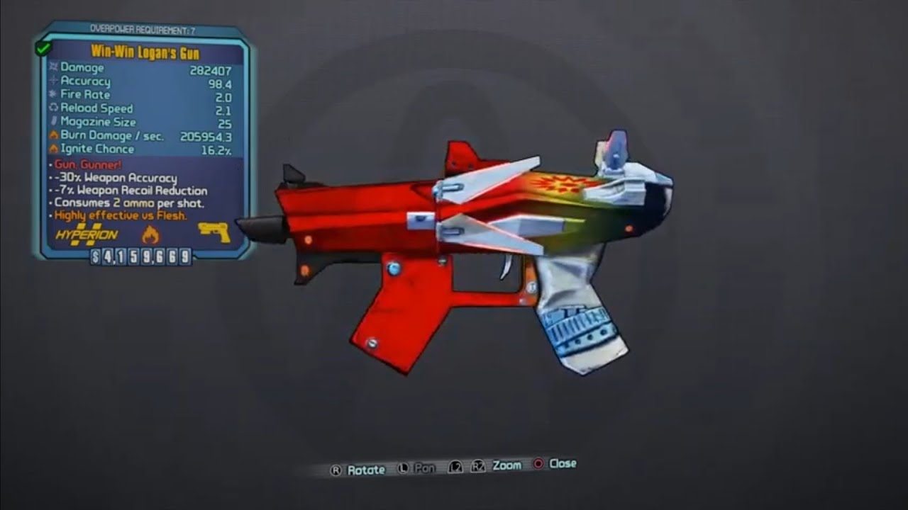 Logan's Gun Pistol | Legendary Loot | Borderlands 2