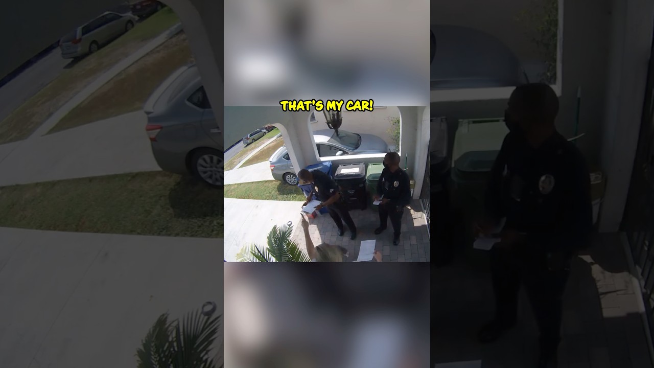 Stolen Car Drives by During Police Report &ndash; Wild Recovery! 😱 #shorts
