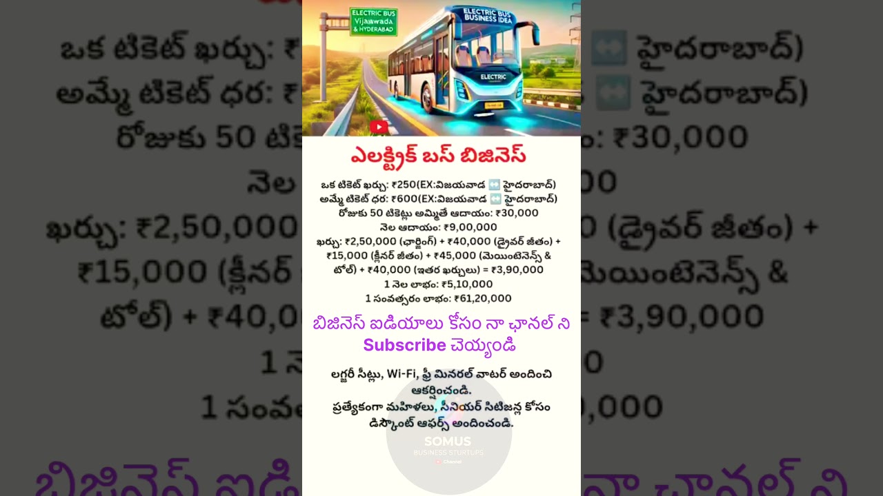 Electric bus business idea in telugu#electricbus #busbusiness #businessgrowth #telugushorts