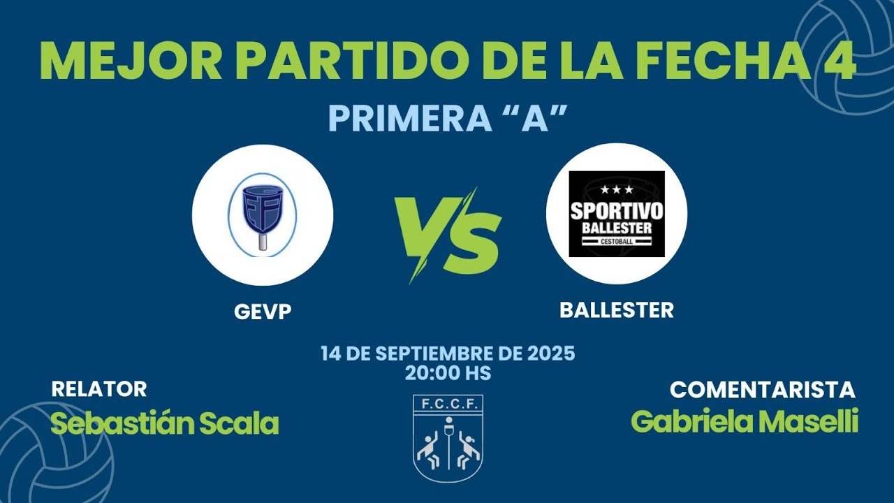 Cestoball Torneo Clausura 2025 Primera A Femenina Partido Completo GEVP vs SP. BALLESTER