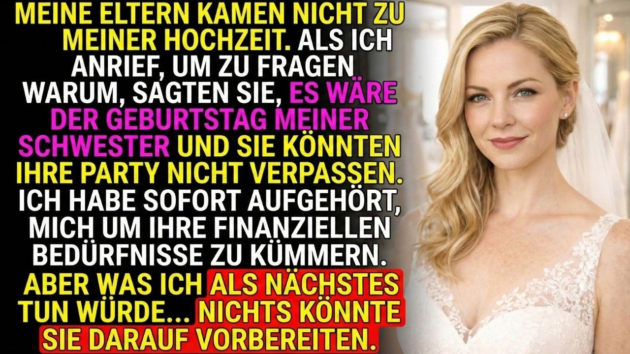 Sie ließen meine Hochzeit aus – für den Geburtstag meiner Schwester. Dann brauchten sie 50.000 €