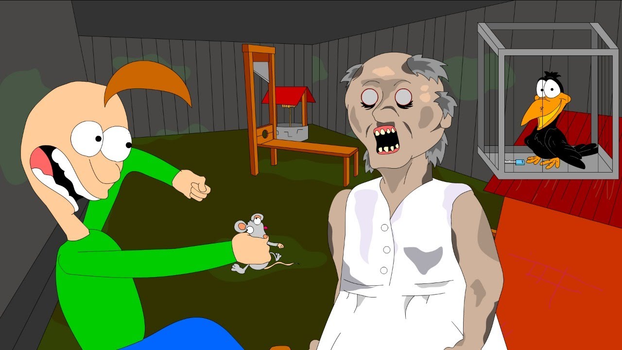 GRANNY THE HORROR GAME ANIMATION #4 Baldi VS Granny (Parody)