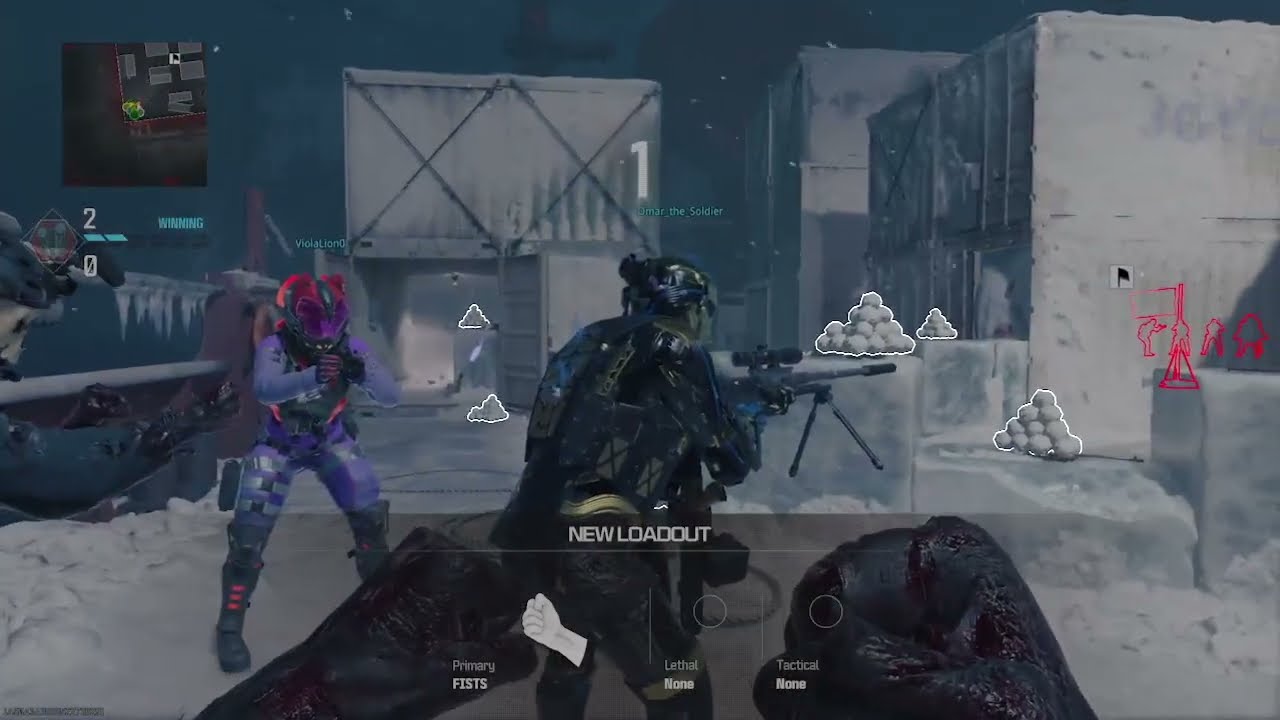 Cheater Brings A Gun To The Snowfight: Call of Duty Modern Warfare 3