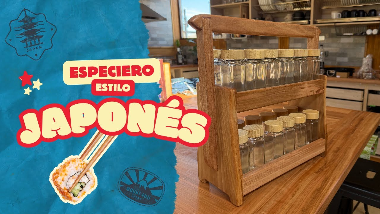 ESPECIERO de madera estilo JAPONÉS