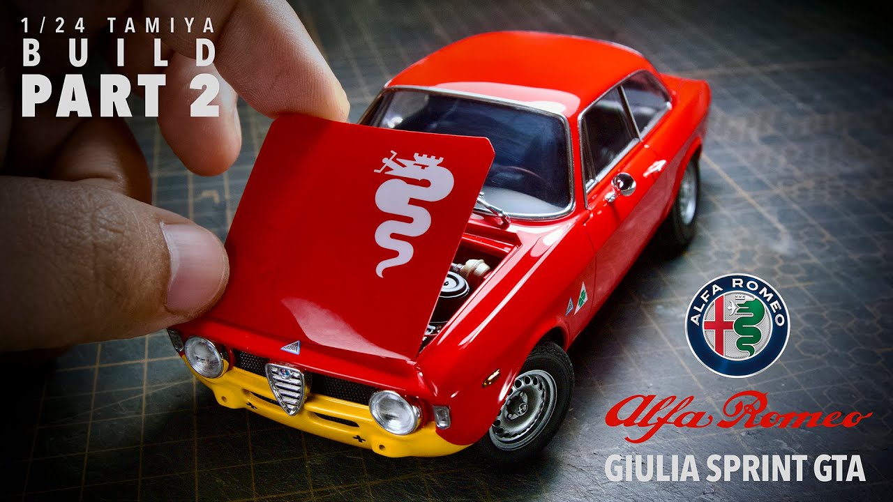 Alfa Romeo Giulia Sprint GTA - Tamiya - 1/24 - Scale Model Build - Part 2