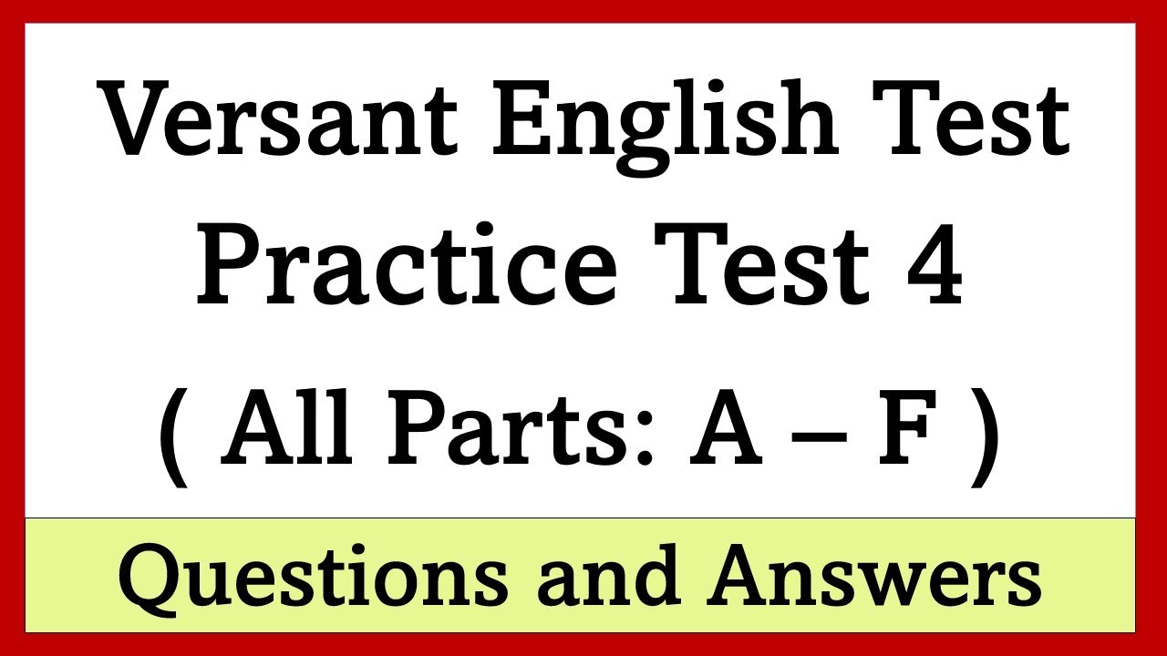 Тест Versant English — полный практический тест — вопросы и ответы — (неофициальный)