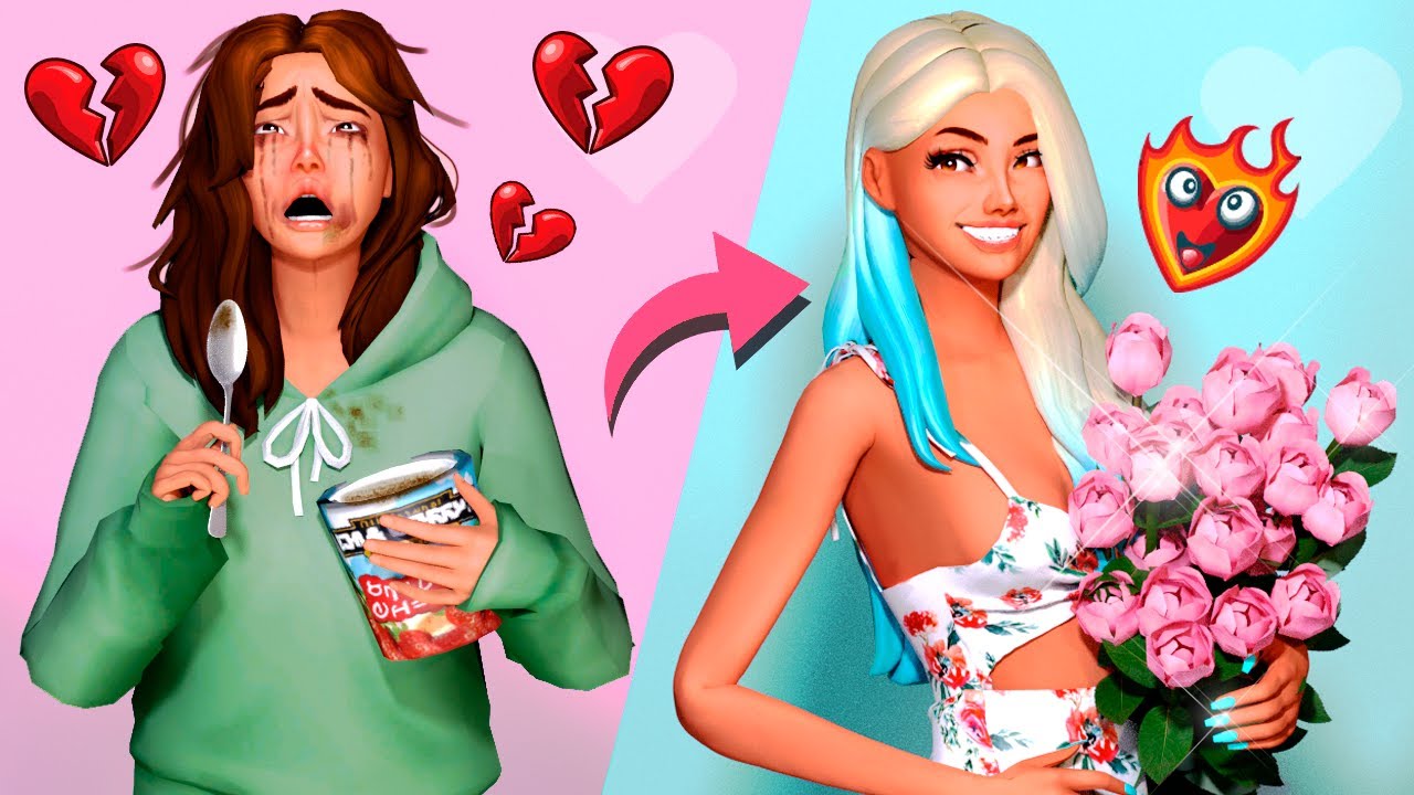 BREAKUP MAKEOVER 💔🌺 SIMS 4 STORY