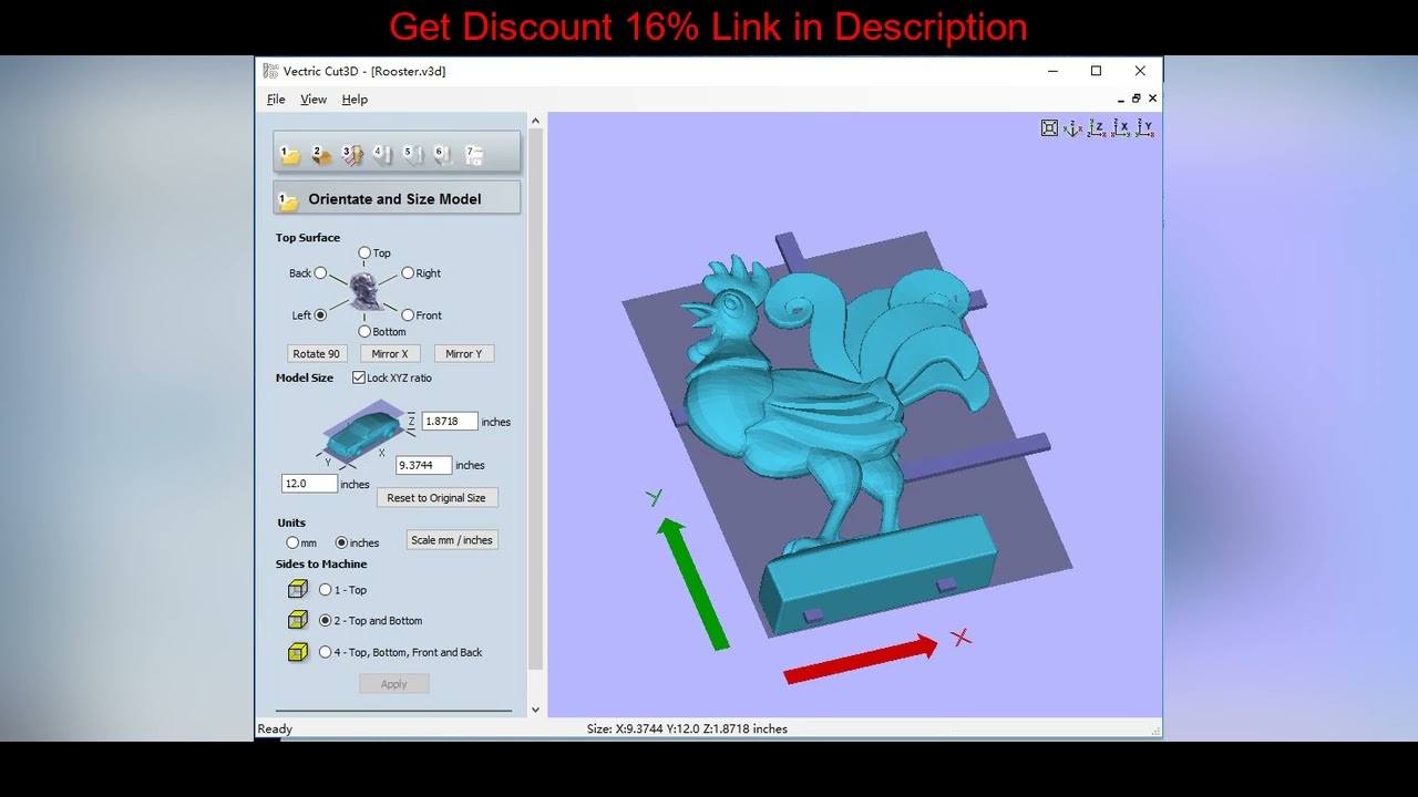 Review CNC engraving program Vectric Cut3D 1.025 English language crack version
