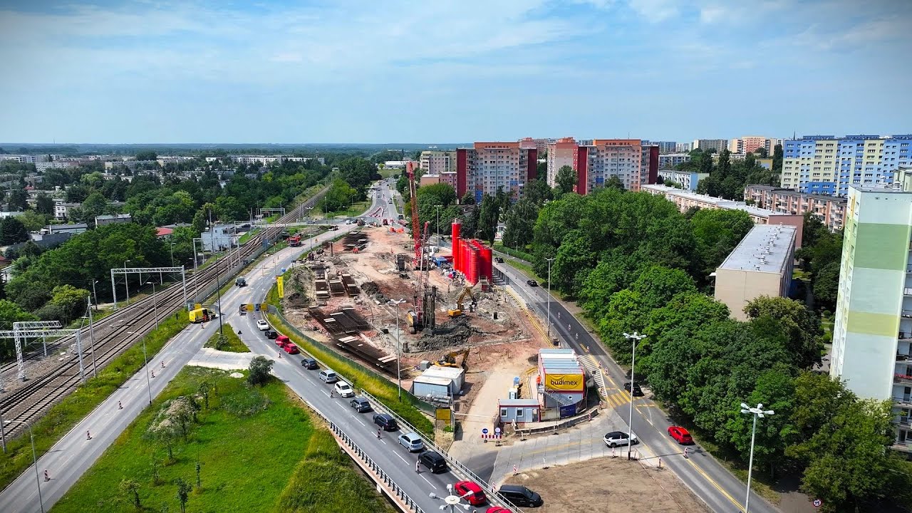 #5  BUDOWA KOLEI DUŻYCH PRĘDKOŚCI ŁÓDŹ RETKINIA 21 06 2024 DRON