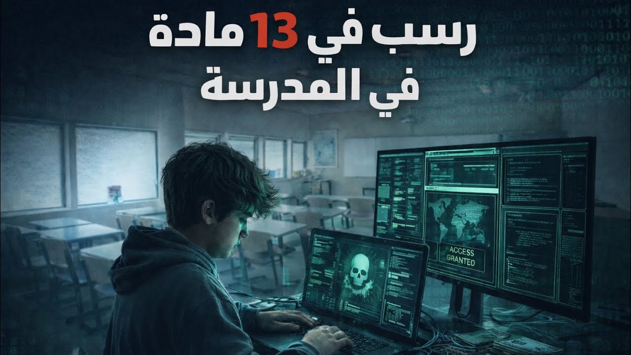 قصة طالب رسب في ١٣ ماده بس طلع هكر اسطوري سوا شي يصدم 