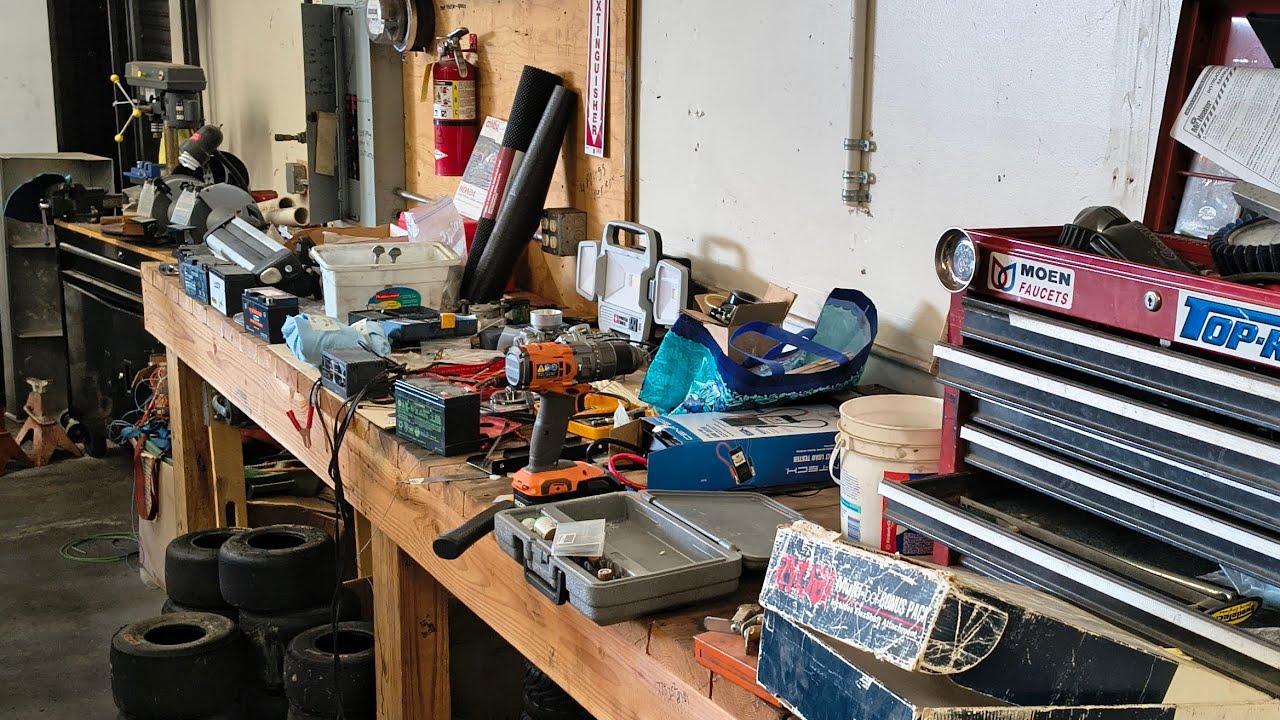 Extra Kart Parts Want to be kept accountable!  Organize the kart shop with me