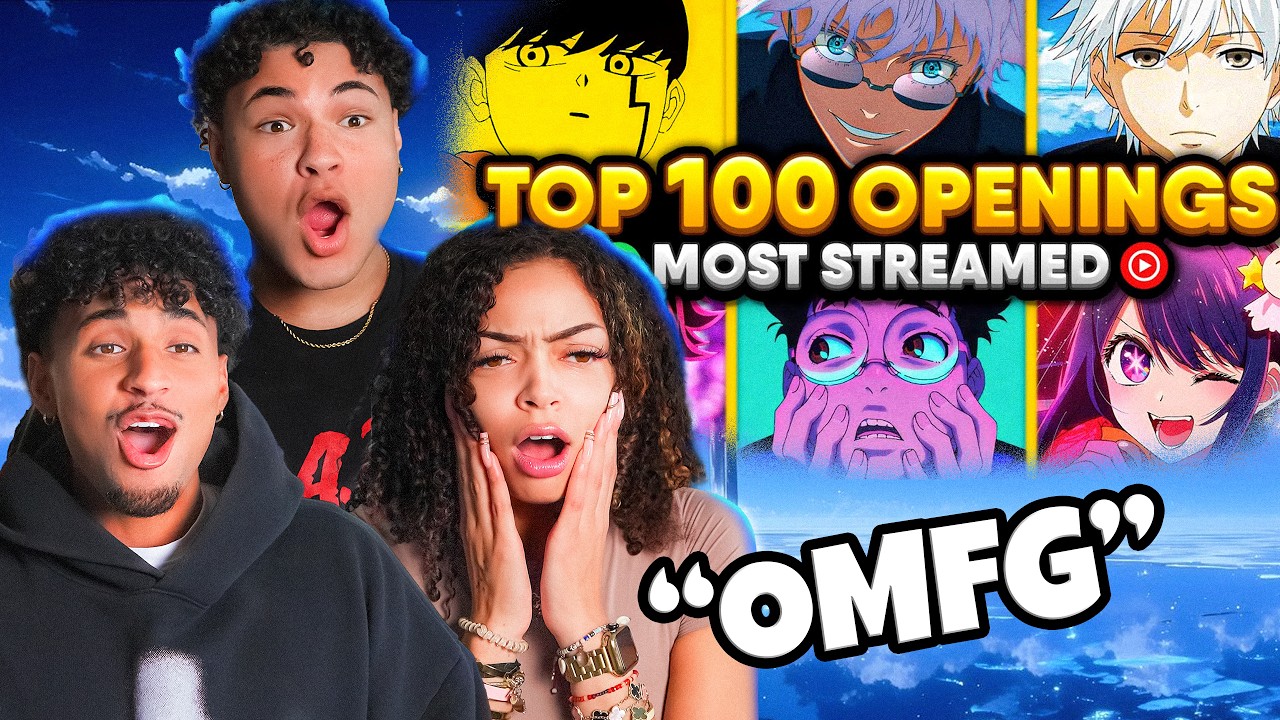 Anime VIRGINS react to Top 100 Anime openings | WE WERE LIT!!