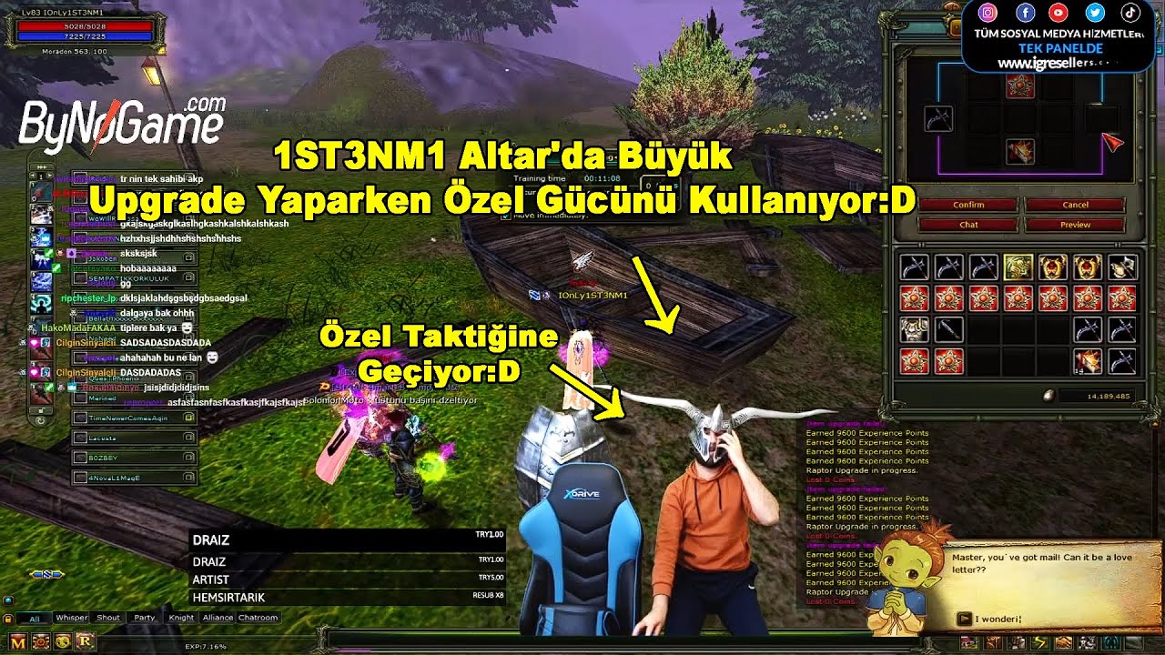 1ST3NM1 - Altar'da Bir Kasa Upgrade Yaparken &Ouml;zel G&uuml;c&uuml;n&uuml; Kullanıyor:D | Knight Online