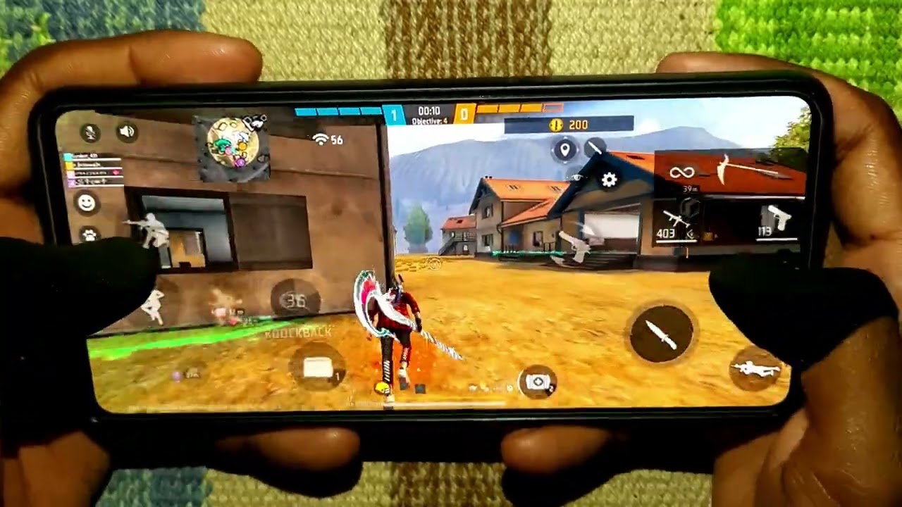 Free Fire Max Cs-ranked 2Fingure Custom HUD Handcam Mobile Gameplay with commentary